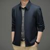 Men's Lapel Jacket Jacket Middle-aged and Elderly Casual Trendy with Dad's Spring and Autumn Fit Top