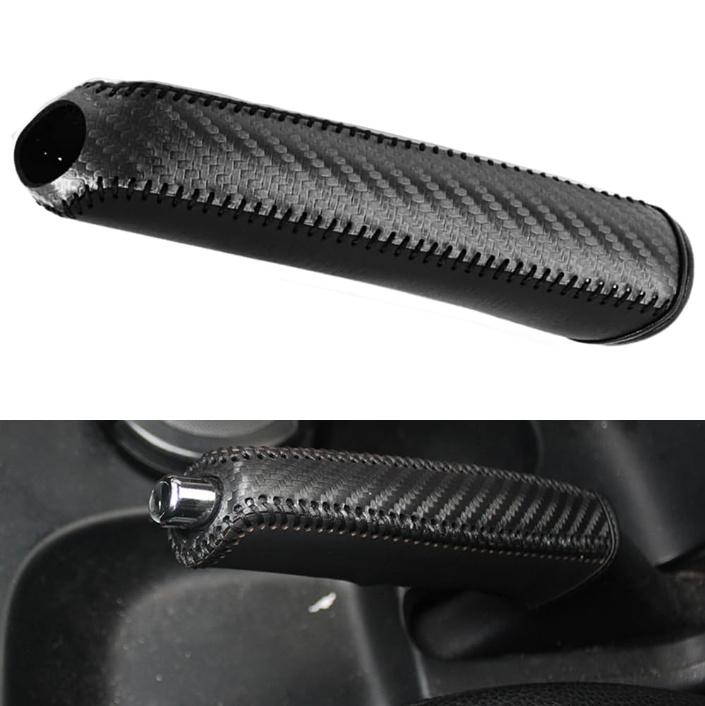 

YFFSFDC Genuine Leather Handbrake Protection Cover, Anti-Dirt Cover, Universal Use, Easy Installation, High Quality, чёрный