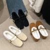 Autumn Winter Women Shoes Casual Flat Shoes Women Moccasins Soft Loafers Fashion Comfort Warm Plush Slip On Female Cotton Shoes