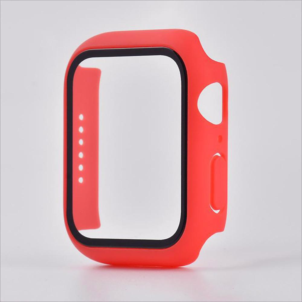 Tempered Glass+Cover for Apple Watch 49mm 46mm 45mm 44mm 42mm 41mm 40mm 38mm PC Bumper Screen Protector Case iWatch Series 1-11 7