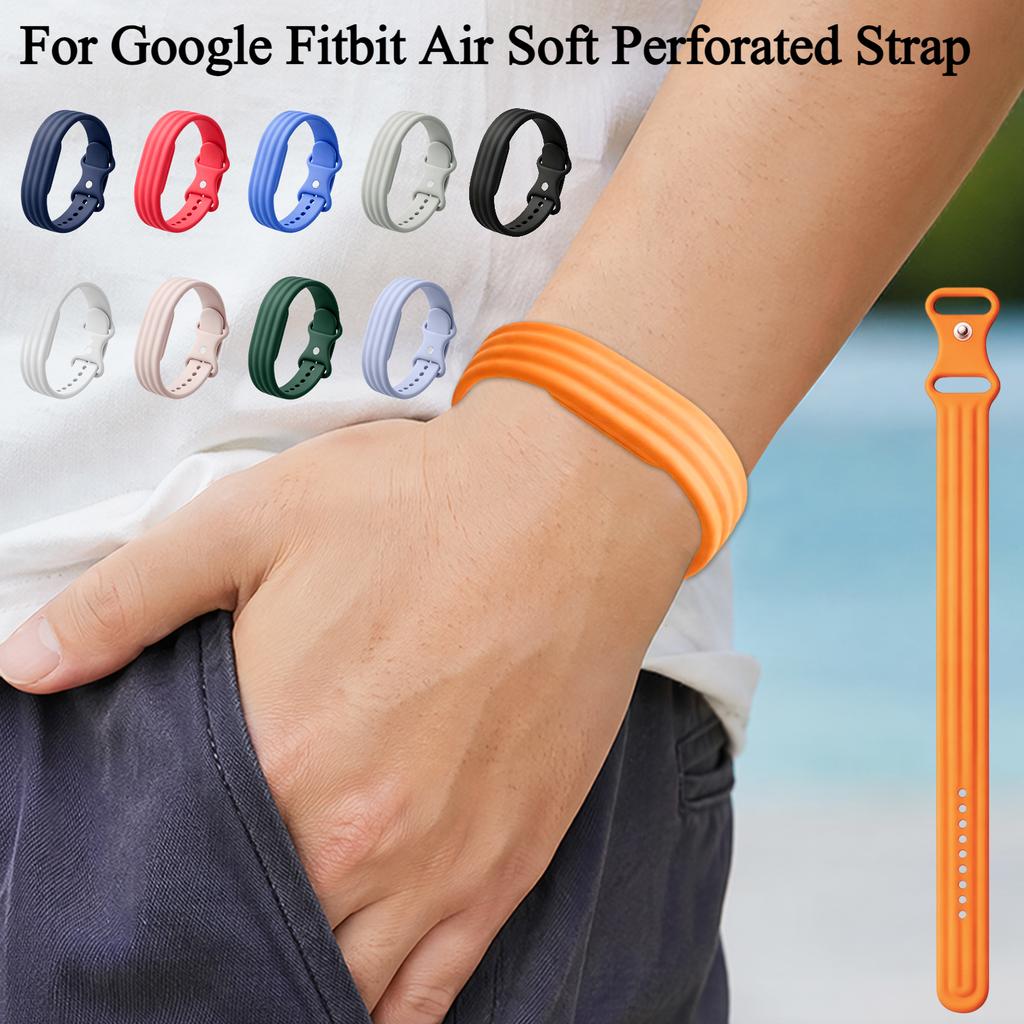 Silikon-Schlaufen Sportuhrarmband für Google Fitbit Air Gummiarmband Atmungsaktives Band Armband Correa Ersatzzubehör