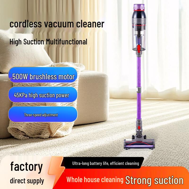 High-Suction Wireless Vacuum Cleaner: Multi-Functional, Brushless Motor for Dust, Mite & Cat Hair Removal