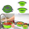 Round Kitchen Draining Baskets, Foldable Funnel for Draining Pasta, Vegetables and Fruits