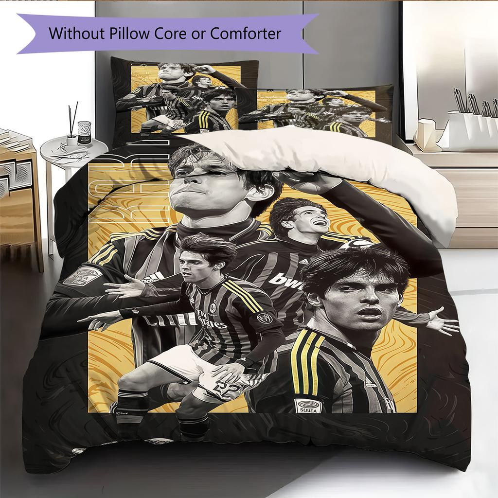 Kaká Pattern Bedding Home Decoration Birthday Gift (1 * duvet cover + 2 * pillowcase, without core),fan merchandise.