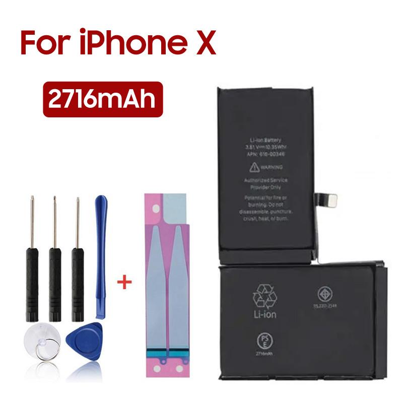 Batería de Litio Recargable Para iPhone X A1865 A1901 A1902 A1903 Batería de Teléfono 2716mAh