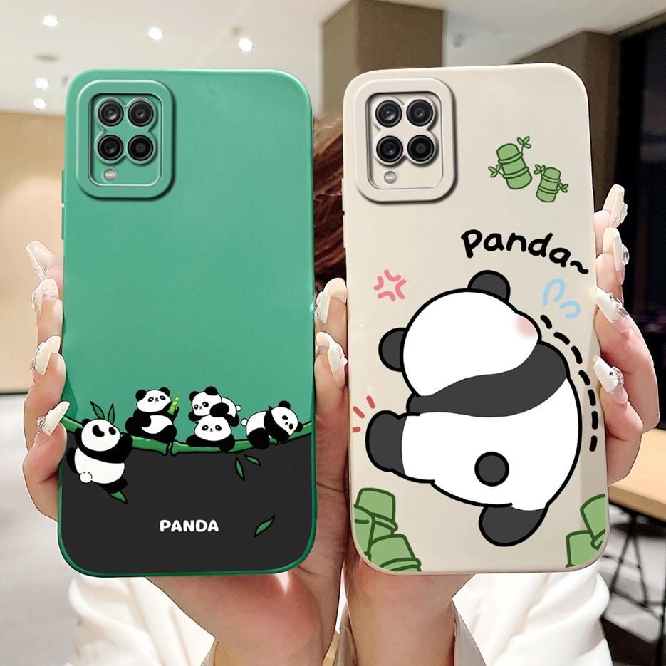 For Samsung Galaxy A22 4G Case SM-A225F Cute Panda Cartoon Cover Shockproof Phone Case For Samsung A22 A 22 5G A226B Soft Fundas