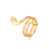 Trendy Snake-Shaped Stainless Steel Double Ring - Hip Hop Punk Style