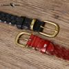 Women's Belt Genuine Leather Braided High Quality First Layer Cowhide Personality All-match Belt