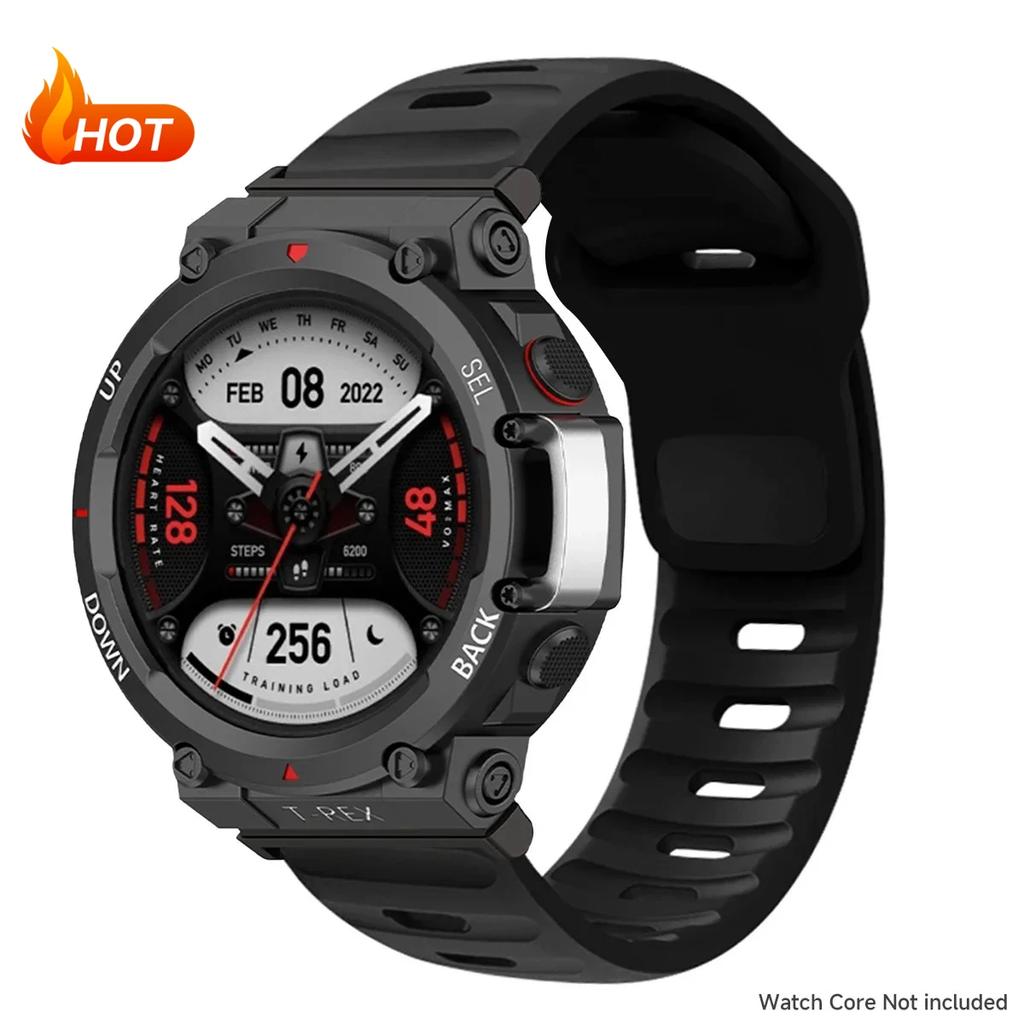 Silicone Strap For Huami Amazfit T-Rex 3/2 Bracelet Loop Wristband For Amazfit T-Rex/pro Correa Belt Replaceable Sport Band