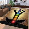 Colorful Chakra Pattern Meditation Carpet Suitable for use as an anti-slip game mat for living room and bedroom sofas