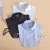 Vintage Stand Fake Collar Shirt Women Lace Lapel Detachable Collars For Women Black False Collars Woman Half Shirt Blouse