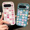 Roztomilý barevný vzor srdíček Matný TPU kryt Pro Google Pixel 9 Pro XL 8 Pro 8A Srdíčka Nárazuvzdorný Ochrana čočky Měkký kryt na telefon