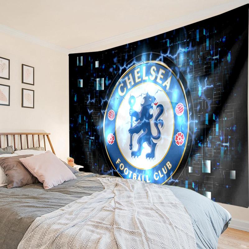 Blue Chelsea Football Club Logo Tapestry, Unique Design Tapestry, Wall Decor for Bedroom,Livingroom, Playroom,Heartwarming Fan Holiday Gifts