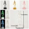Glow in Dark Dancing Skeleton Aquarium Bubbler Luminous Air Pump Fish Tank Dance Skull Ornament Stable Base Multi-Joint Movable