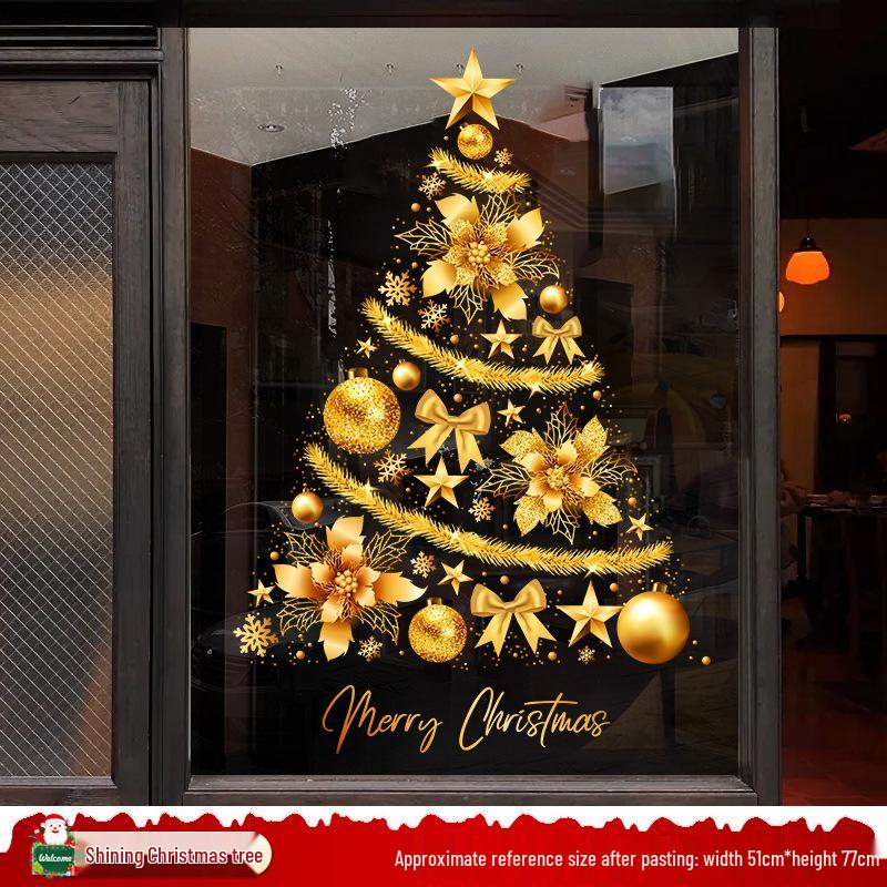 Santa Claus Christmas Window Clings - Tree, Door Stickers & Ornament Decor