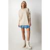 Kjeks for kvinner med rund hals Oversize strikkegenser Bv00085