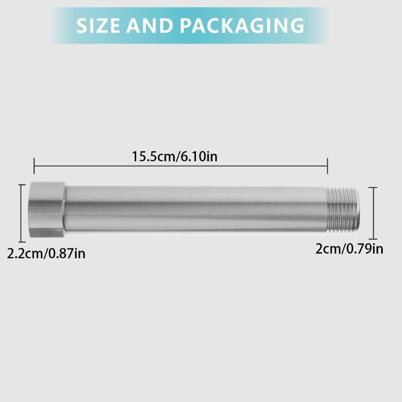 Universelle G1/2 Gewinde Duscharm Verlängerungsrohr Rostfreie Designs Duschverlängerung Fitting Geeignet für Badezimmer