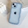 Custodia per Telefono Traslucida con Bordo Ondulato per iPhone 16 15 14 Pro Max 13 12 11 Cover Posteriore Morbida in TPU