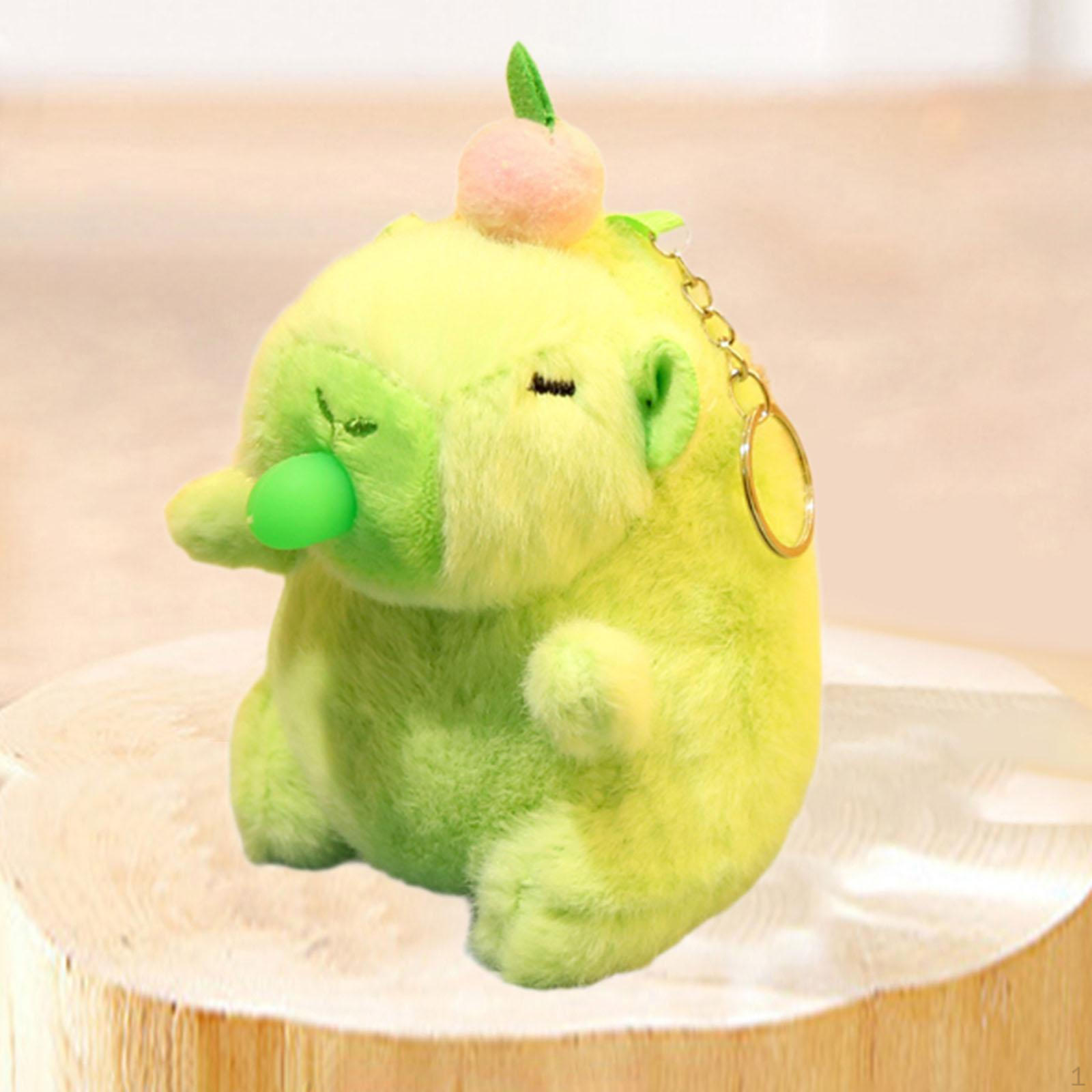 

Пузырьковая плюшевая игрушка Капибара брелок сумка держатель для ключей Декор принадлежности Шарм портативный зелёный