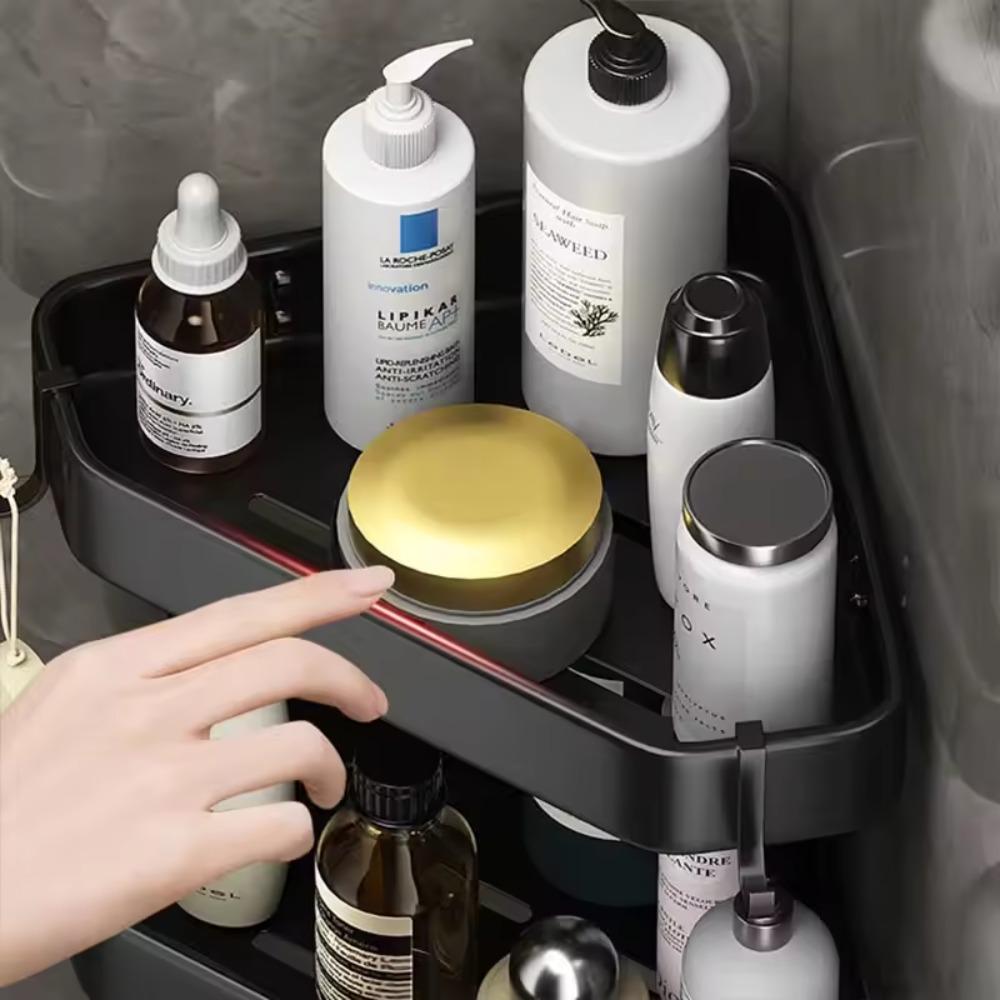 Shelves Stainless Steel Bathroom Corner Shelf No Drill Triangle Storage Rack for Kitchen Bathroom Organizer Bathroom Accessories