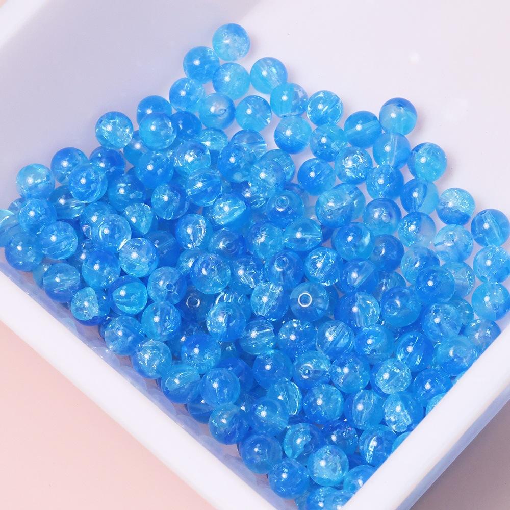 Yori 60 Piecess 10mm Dual Color Glass Loose Beads for Handmade DIY Bracelet Necklace Jewelry Making Supplies Decorative Beads