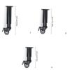 4Pcs Metal Adjustable Furniture Legs with Braked Swivel Casters Table Legs Heavy Duty Replacement Support Legs Enduring