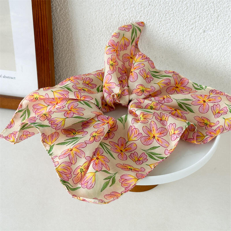 New Bohemia Floral Print Hair Scarf Scrunchies Women Large Ponytail Hair Rope Tie Headbands For Girls Party Hair Ornament