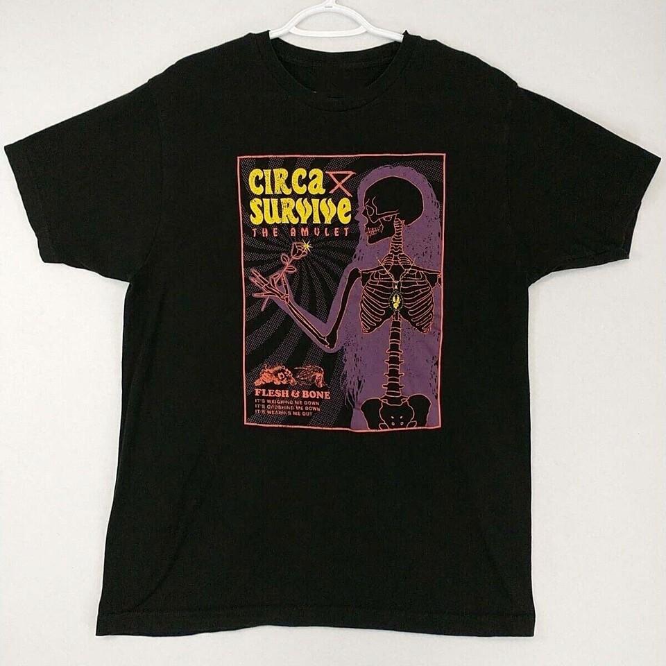 CIRCA SURVIVE Band Black Cotton Full Size Shirt Unisex T-Shirt XXXL