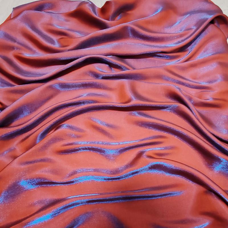 1M Glossy Silk Gradient Fabric Polyester Holographic Gradient Shiny Fabric For Diy Sewing Hanfu Dress Tablecloth Background