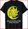 Moon Sun Solar Eclipse 2024 Totality April 8 Black Cotton T-Shirt Unisex T-Shirt