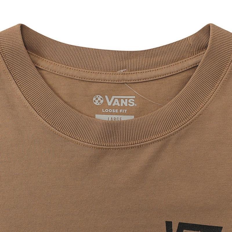 Vans Mte Goshawk Ls Tričko Sportovní Ležérní Kulatý Výstřih Dlouhý Rukáv Pánské Top Hnědá VN000M2Y0E0