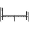 Vidaxl Metalowa Rama Łóżka Z Wezgłowiem I Zanóżkiem, Czarna, 75X190 Cm