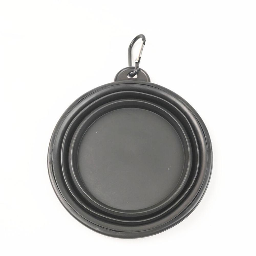 Portable Plastic Pet Bowl with Keychain 350ML Foldable Folding Bowl Dog Water Bowl Outdoor