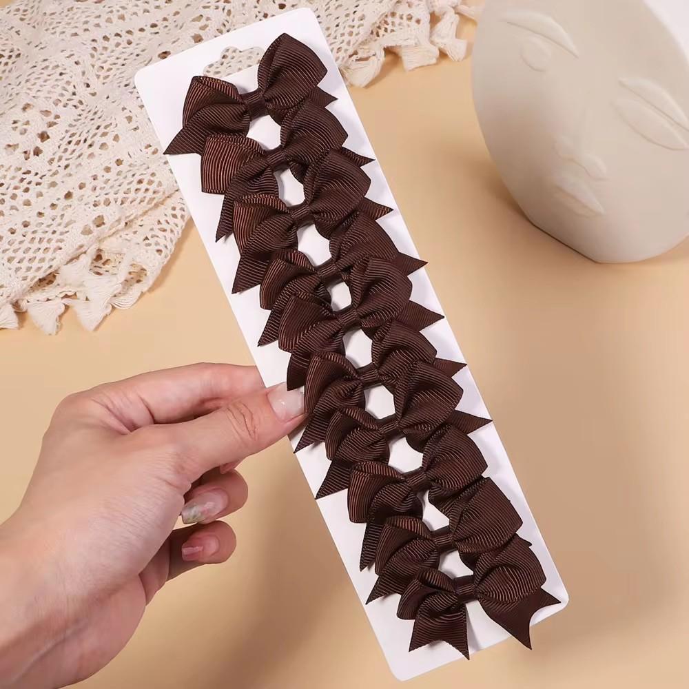 10 Stück/Los Kinder Einfarbiges Band Baby Schleifen Haarspangen für Babymädchen Handgemachte Schleife Haarnadel MiNi Haarspangen Haarschmuck