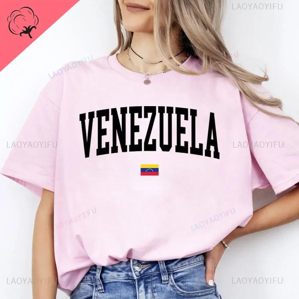 Venezuela Women T-Shirt Proud Venezuelan Venezuela Flag Unisex Streetwear High Quality Crew Neck Tshirt Short Sleeve Tops