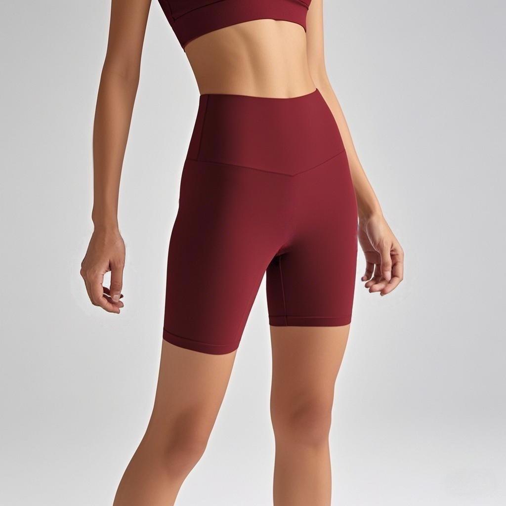 Europäische und amerikanische Damen High Waist Sommer Fitness Yoga Hosen - Pfirsich Hüfte, Nude, für Radfahren und Laufen