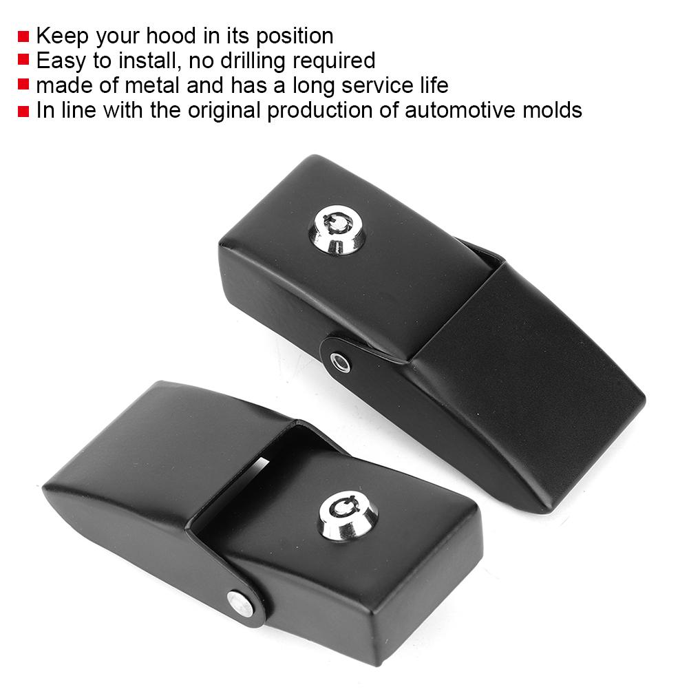 2 Stück Motorhaubenverriegelungen Verschlüsse Kits mit Schlüssel Passend für Jeep Wrangler 2007 2017