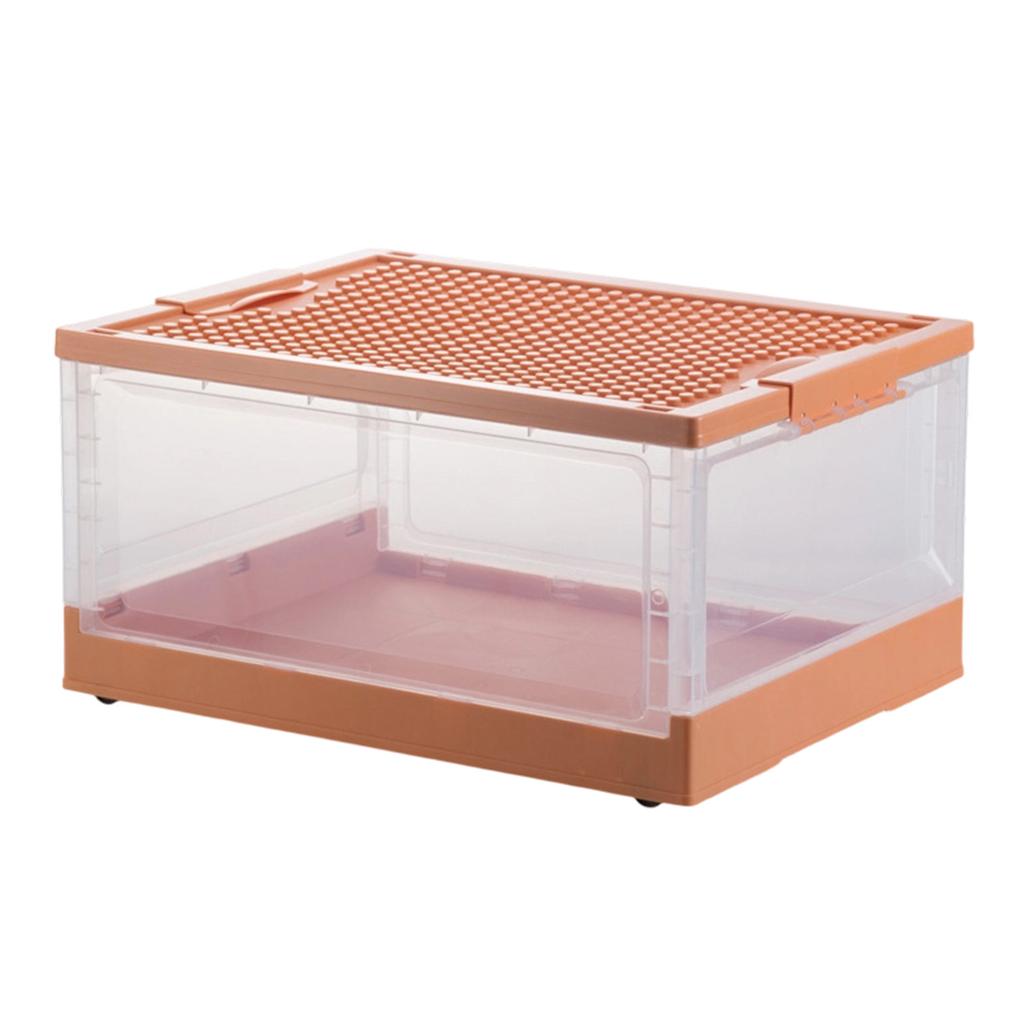 Toys Storage Organizer Box, Toy Box With Building Plate Lid And Removable Tray, Building Block Storage, Stackable Plastic Organizer Bins