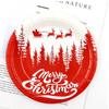 Disposable Christmas Tableware Set Environmental Christmas Paper Cups Christmas Paper Plates  Home
