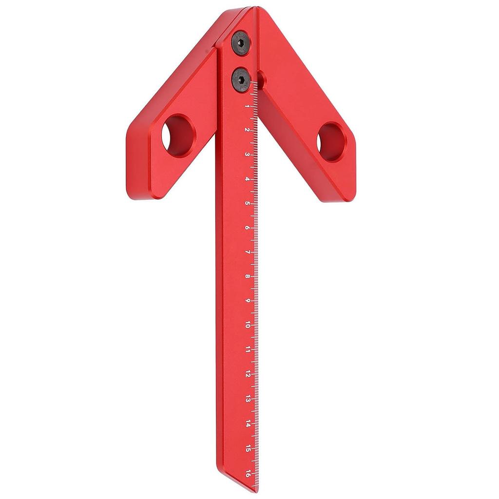 Center Measuring Tool, 45/90° Square Center Finder Line Gauge Aluminum Alloy Woodworking Center Scribe Measuring Tool, 0-160mm, 0.5mm High Accuracy