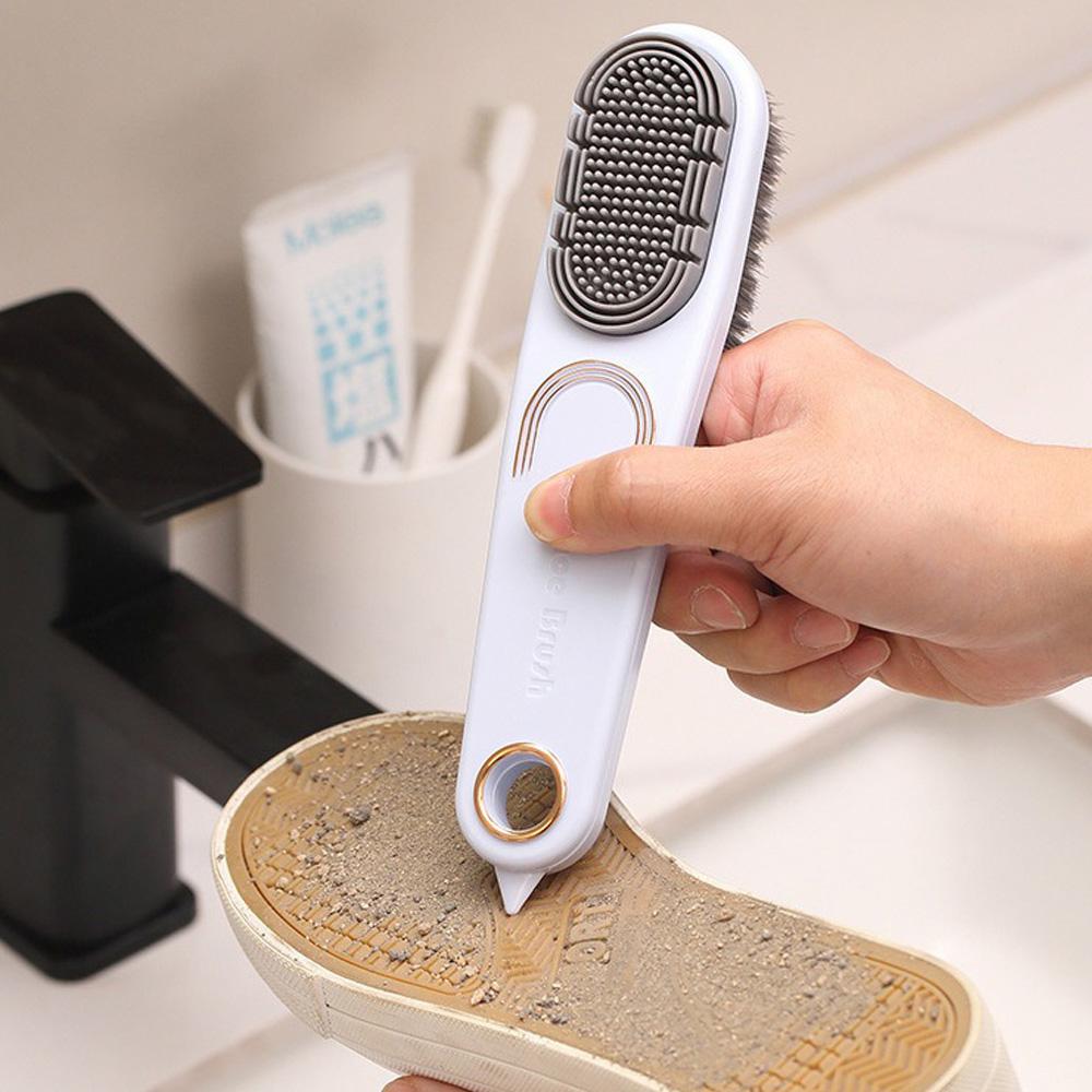 Double-sided Rubber Shoe Brush Soft Bristles Clothes Cleaning Brushes Care Silicone Head Brush Waterproof Household Clean Tool