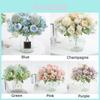 Exquisite 7 Köpfe Künstliche Falsche Seidenblumen Rose Pfingstrose Bund Für Elegante Heimdekoration