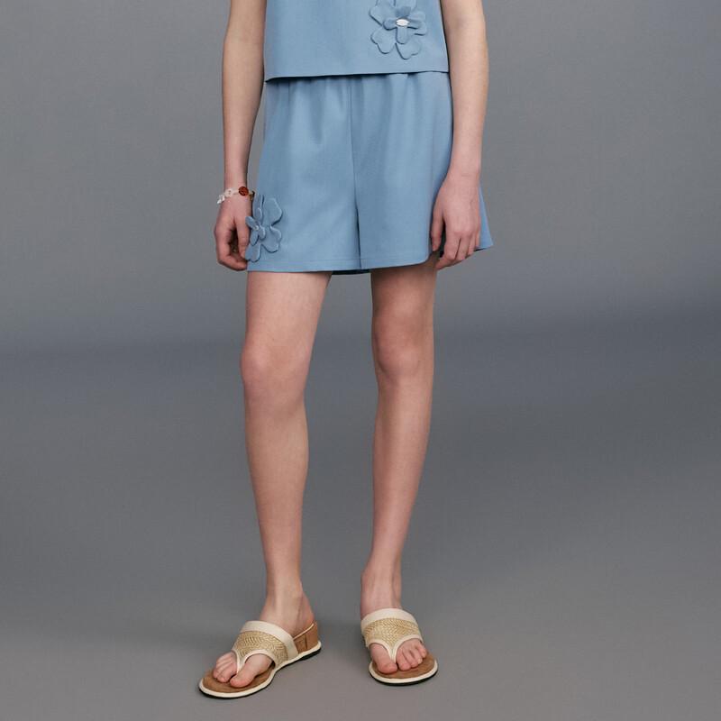 ELLE KIDS Girls  Denim Floral Shorts 160