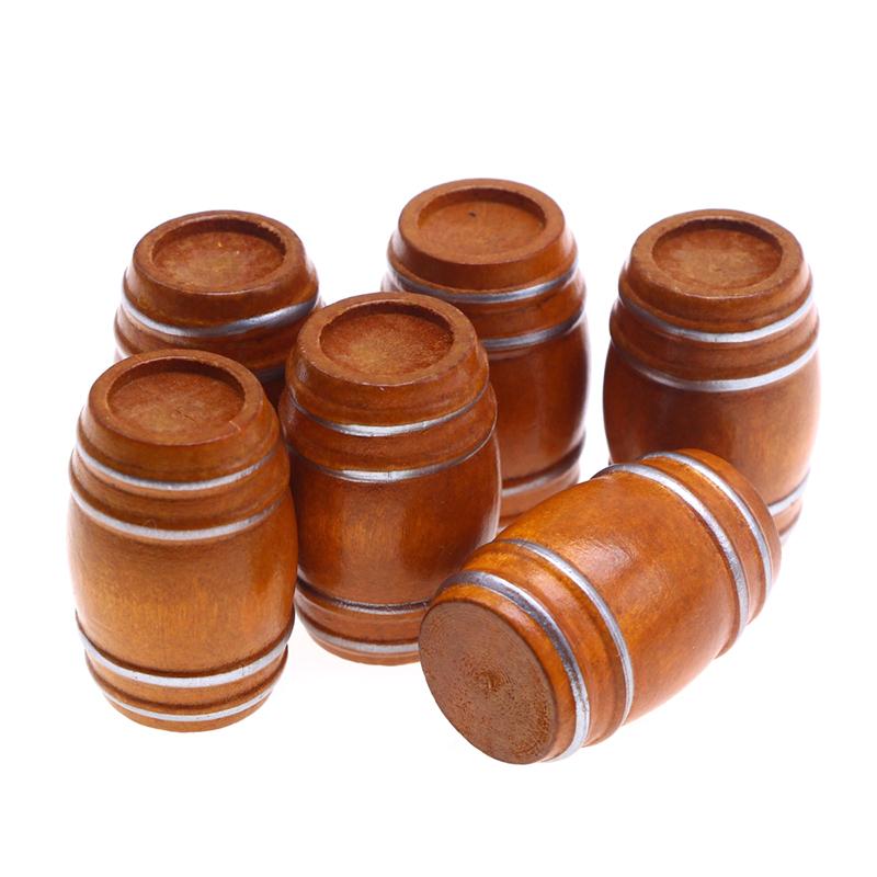 Mini Wooden Red Wine Miniature Beer Beer Cask Beer Keg For Dolls House Decoration