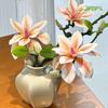 Magnolia Flower Table Arrangement - Faux Floral Centerpiece for Home Decor