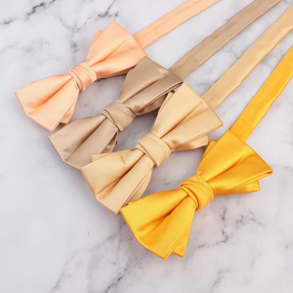 Polyester Solid Color Bowtie For Men Women Business Formal Wear With Adjustable Fit For Wedding Events