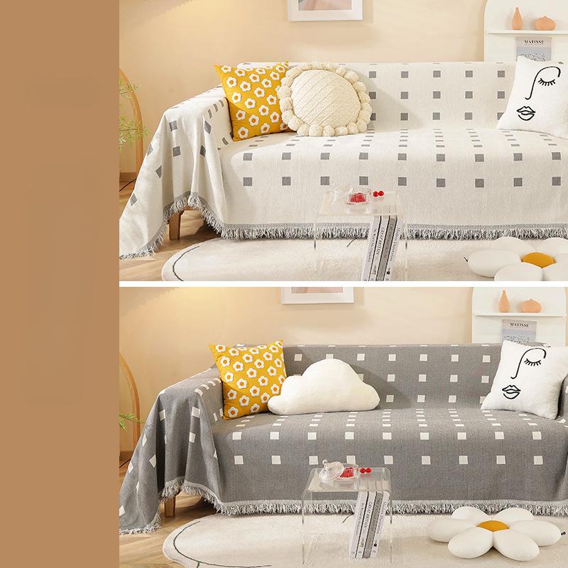 Vier Jahreszeiten Universal Cartoon Chenille Sofa Handtuchbezug Handtuch Modern Einfach Sofa Staubdicht Vollständig Bedecktes Tuch