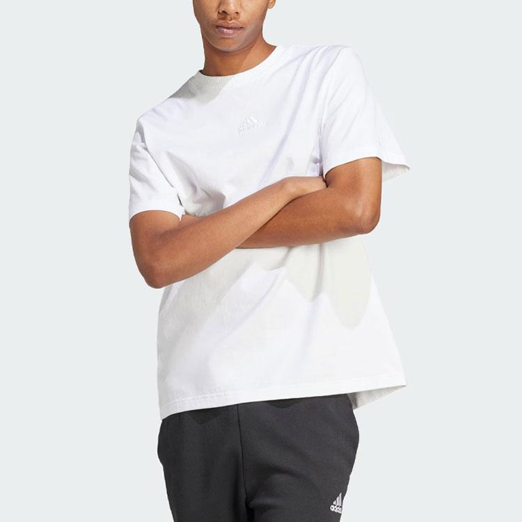 Adidas All Szn Graphic Tee with Letter Logo Print Men Tops White IN3161