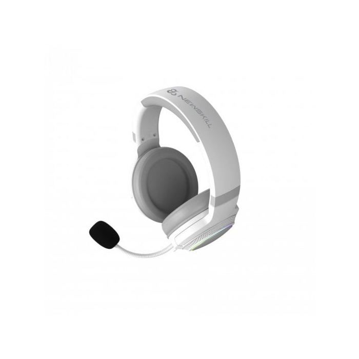 Casque avec Microphone - Newskill - Blanc - Annulation de bruit - Illumination RGB - Filaire