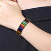 Bohemian Style Handmade Bracelet Colorful Round/Square Clasp Handchain Comfortable Wear Wristband for Fashionable Women